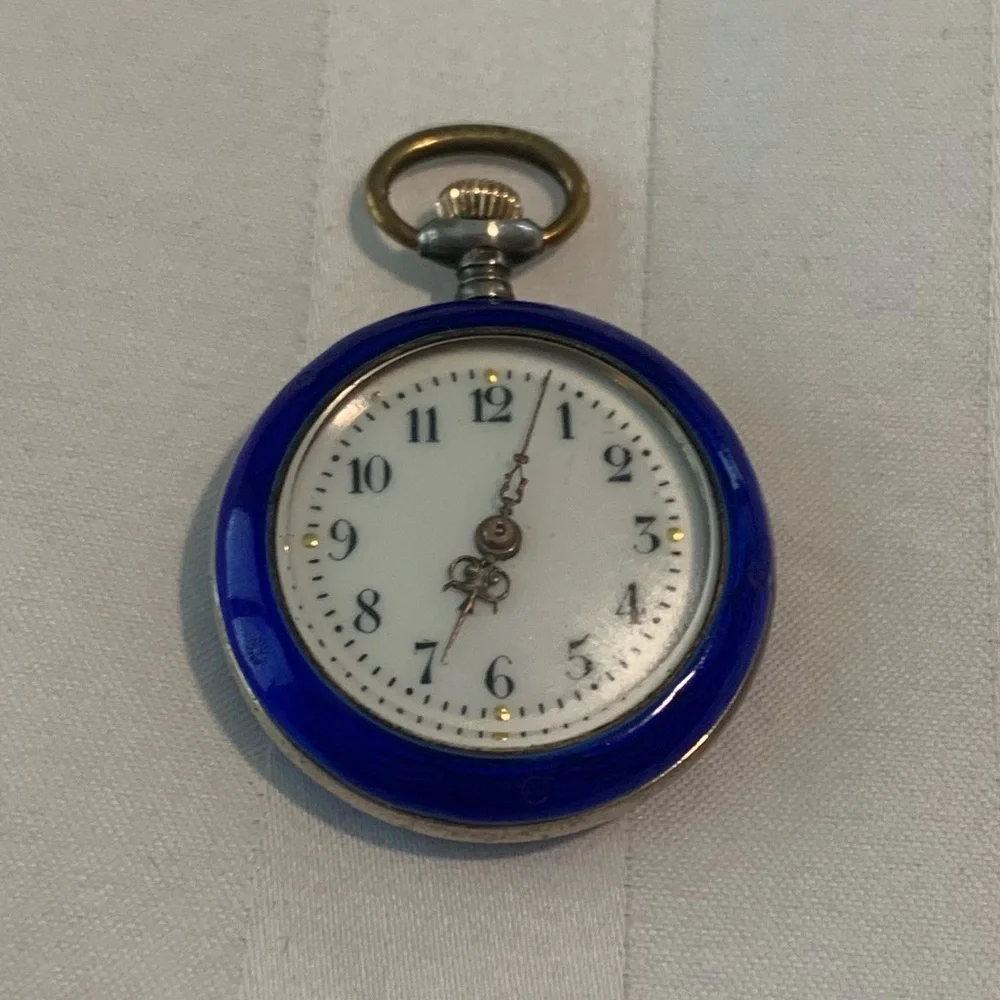 Vintage Women’s K&L and Argent Dore Silver 800 Swiss Pocket Watch (Not Working)